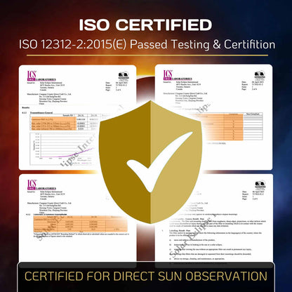 Paper Solar Eclipse Glasses , CE and ISO 12312-2:2015  Certified Safe Shades for Direct Sun Viewing (Purple Star Style)