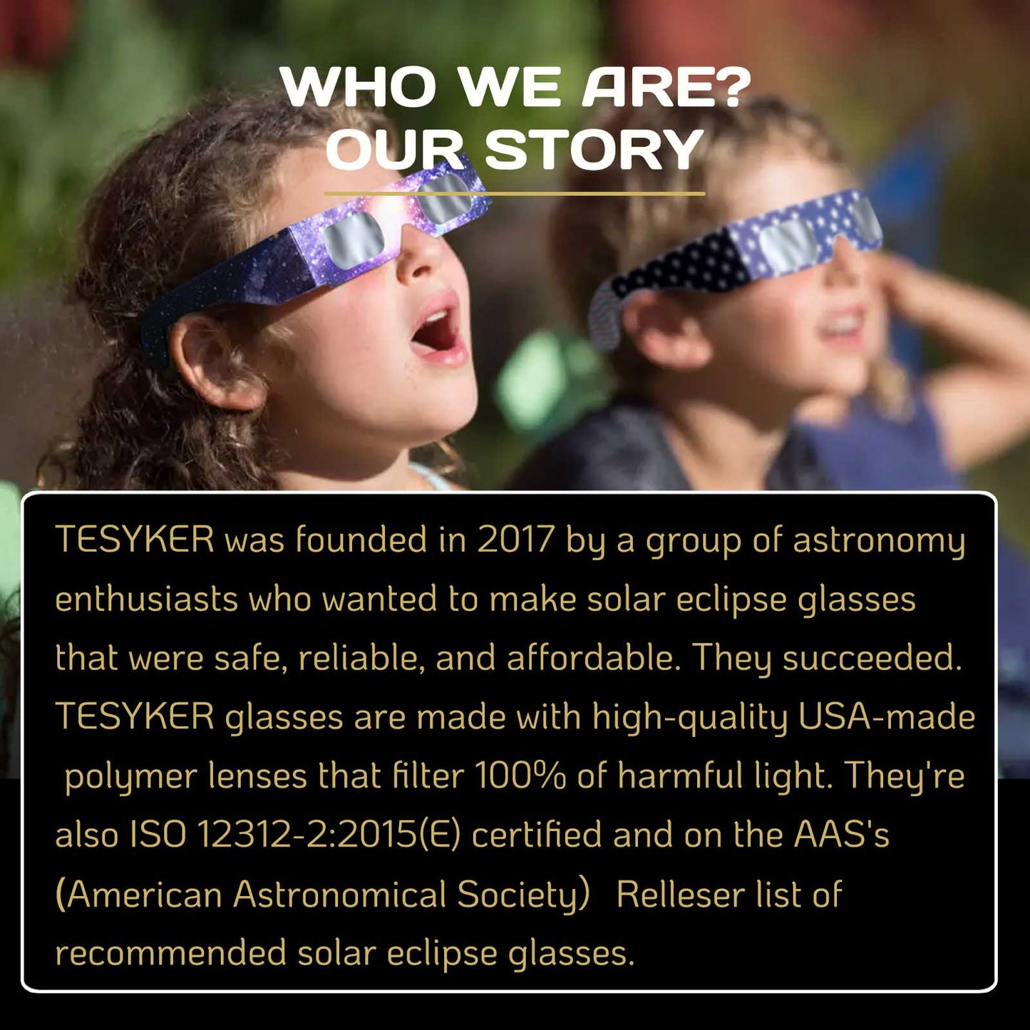 12 Packs Paper Solar Eclipse Glasses - CE and ISO Certified Safe Shades for Direct Sun Viewing, NASA-Approved