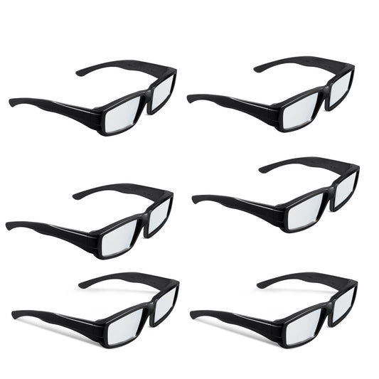 6 Packs Solar Eclipse Glasses - Plastic Solar Eclipse Glasses CE and ISO Certified Safe Shades for Direct Sun Viewing - Made in the USA